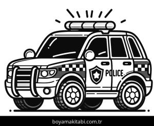Polis Arabası boyama sayfası,  coloring page, popüler, benzersiz, karakterli