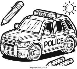 Polis Arabası Boyama