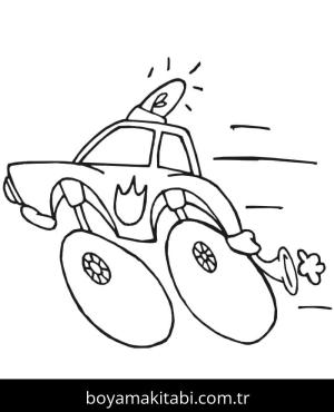 Polis Arabası Boyama