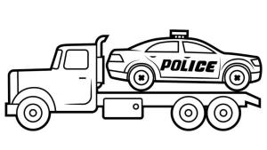 Polis Arabası boyama sayfası,  coloring page, Polis arabasının tahliyesi, 