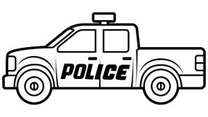 Polis Arabası boyama sayfası,  coloring page, Arazi polis arabası, 