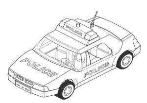 Polis Arabası boyama sayfası,  coloring page, Hızlı polis arabası., 