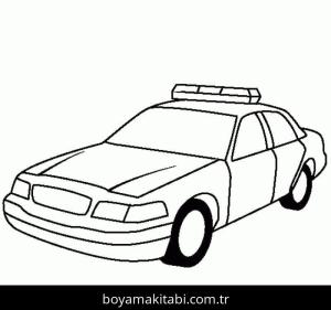 Polis Arabası boyama sayfası – evde etkinlik, ücretsiz yazdır