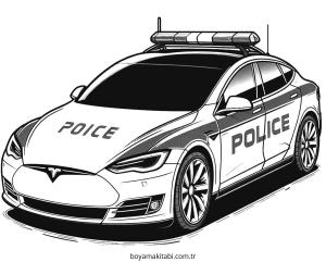 Polis Arabası Boyama
