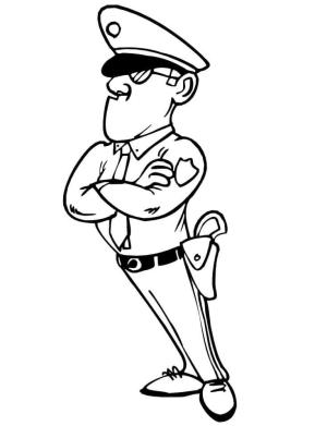 Polis boyama sayfası,  coloring page, Polis Memuru, 