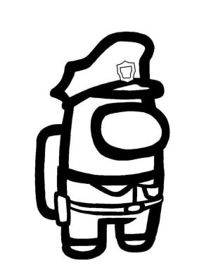 Polis boyama sayfası,  coloring page, Among Us Polis, 