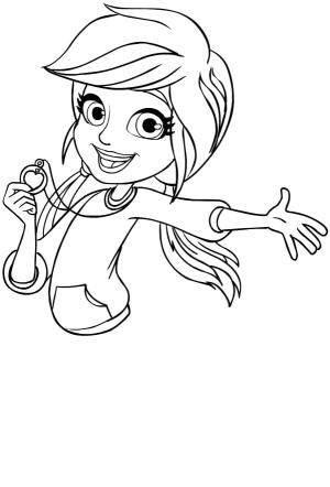 Polly Pocket boyama sayfası,  coloring page, Polly ve sihirli muskası, 