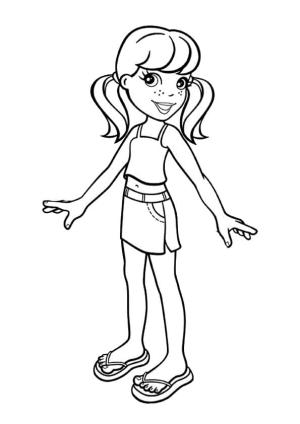 Polly Pocket boyama sayfası,  coloring page, Macerayı seven bir genç kız., 