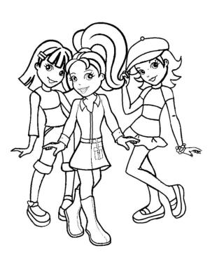 Polly Pocket boyama sayfası,  coloring page, Maceraya susamış küçük kızlar, 