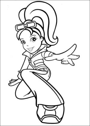 Polly Pocket boyama sayfası,  coloring page, Şık çizgi film karakteri, 