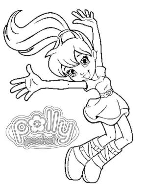 Polly Pocket boyama sayfası,  coloring page, Neşeli ve becerikli Polly Pocket, 