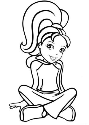 Polly Pocket boyama sayfası,  coloring page, Atletik ve güçlü Polly Pocket, 