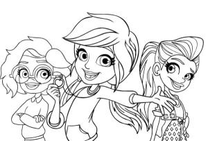 Polly Pocket boyama sayfası,  coloring page, Shani, Polly ve Leela., 