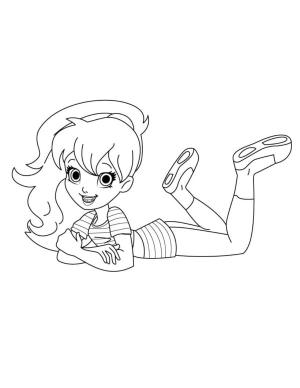 Polly Pocket boyama sayfası,  coloring page, Tatlı Polly fotoğraf için poz veriyor, 