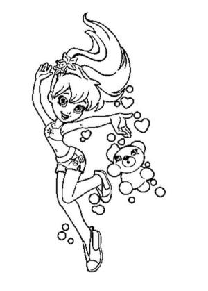 Polly Pocket boyama sayfası,  coloring page, Zorluklardan korkmayan mavi gözlü bir sarışın., 