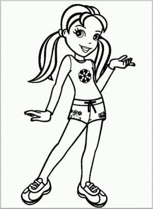 Polly Pocket boyama sayfası,  coloring page, Spor ve seyahat sever, 