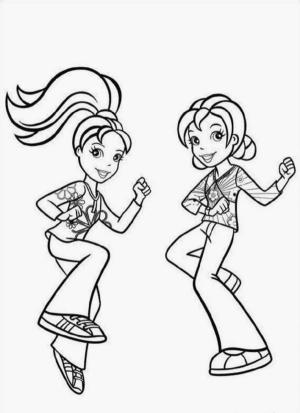 Polly Pocket boyama sayfası,  coloring page, Arkadaşlar eğlenmeyi sever, 