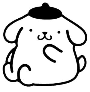 Pompompurin boyama sayfası,  coloring page, Mutlu Pompompurin çizin, 