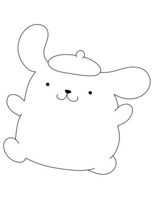 Pompompurin boyama sayfası,  coloring page, Pompompurin yarışta, 