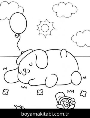 Pompompurin boyama sayfası – ücretsiz yazdır, boyama etkinliği
