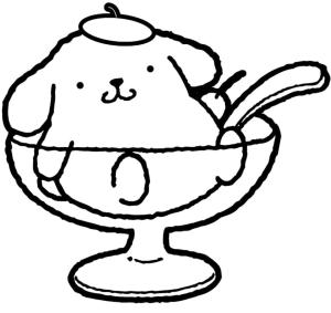 Pompompurin boyama sayfası,  coloring page, Pompompurin Komik Çizimi, 