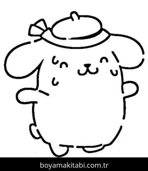 Pompompurin boyama sayfası – kolay boyama, eğitici aktivite