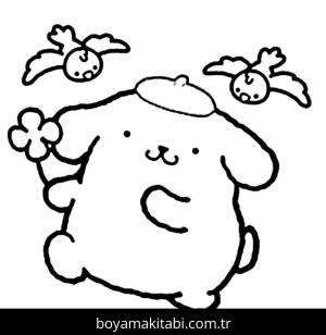 Pompompurin boyama sayfası – PDF indir, sevimli karakter