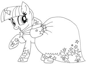 Pony boyama sayfası,  coloring page, Tatlı Tek Boynuzlu At, 