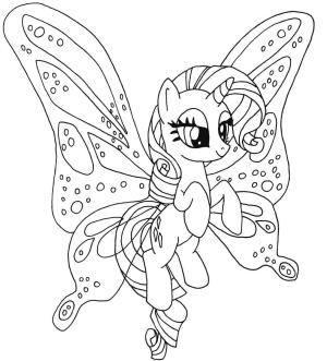 Pony boyama sayfası,  coloring page, Küçük Midilli Uçan, 