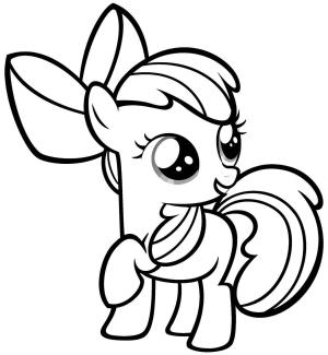 Pony boyama sayfası,  coloring page, Sevimli Küçük Midilli, 