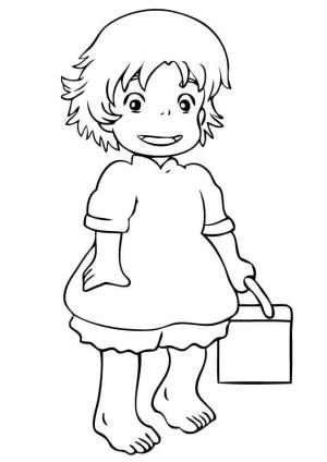 Ponyo boyama sayfası,  coloring page, Güzel Ponyo çiz, 