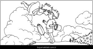 Ponyo boyama sayfası – boyama etkinliği, çocuk aktivitesi
