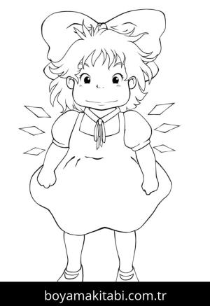 Ponyo boyama sayfası – eğitici aktivite, yaratıcılık