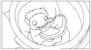 Ponyo boyama sayfası,  coloring page, Komik Ponyo çiz, 