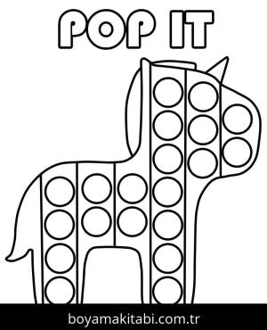 Pop It boyama sayfası – okul öncesi, evde etkinlik