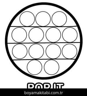 Pop It boyama sayfası – yaratıcılık, eğlenceli etkinlik