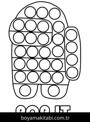 Pop It boyama sayfası – okul öncesi, evde etkinlik