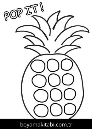 Pop It boyama sayfası – sanatsal çalışma, çocuklar için