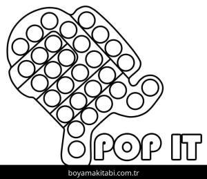 Pop It boyama sayfası – el becerilerini geliştirir, boyama çalışması