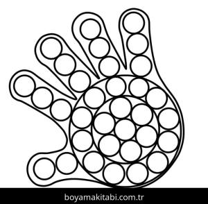 Pop It boyama sayfası – evde etkinlik, ücretsiz yazdır