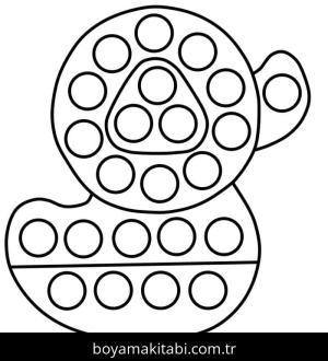 Pop It boyama sayfası – kolay boyama, eğitici aktivite