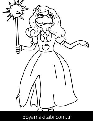 Poppy Playtime boyama sayfası – çizgi film temalı, basit çizim