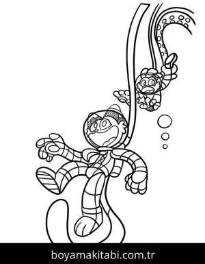 Poppy Playtime boyama sayfası – evde etkinlik, ücretsiz yazdır