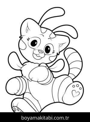 Poppy Playtime boyama sayfası – sevimli karakter, sanatsal çalışma