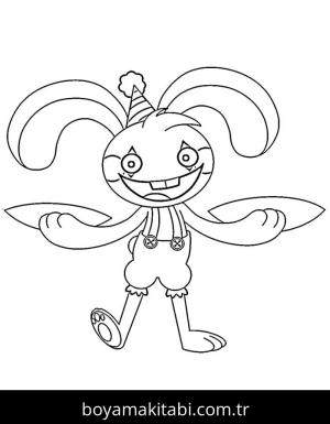 Poppy Playtime boyama sayfası – çocuk aktivitesi, PDF indir