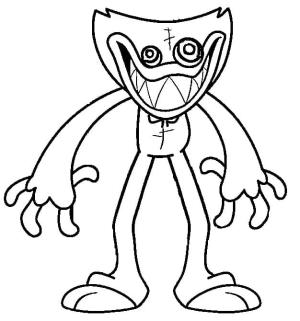 Poppy Playtime boyama sayfası,  coloring page, Çılgın Huggy Wuggy’yi çiz, 