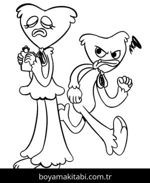 Poppy Playtime boyama sayfası – boyama çalışması, yaratıcılığı geliştirir