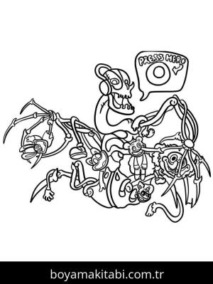 Poppy Playtime boyama sayfası – PDF indir, sevimli karakter