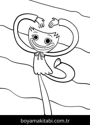 Poppy Playtime boyama sayfası – el becerilerini geliştirir, boyama çalışması