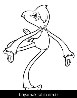 Poppy Playtime boyama sayfası – çocuklar için, çizgi film temalı